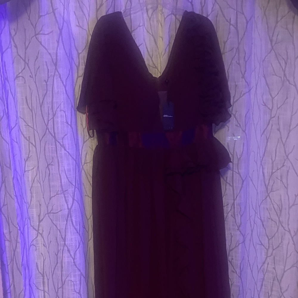 Elegant Burgundy Dress